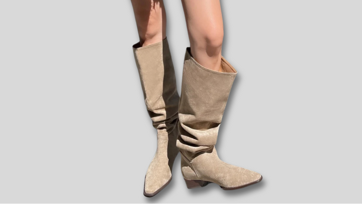 Laszlina - Trendige kniehohe Stiefel