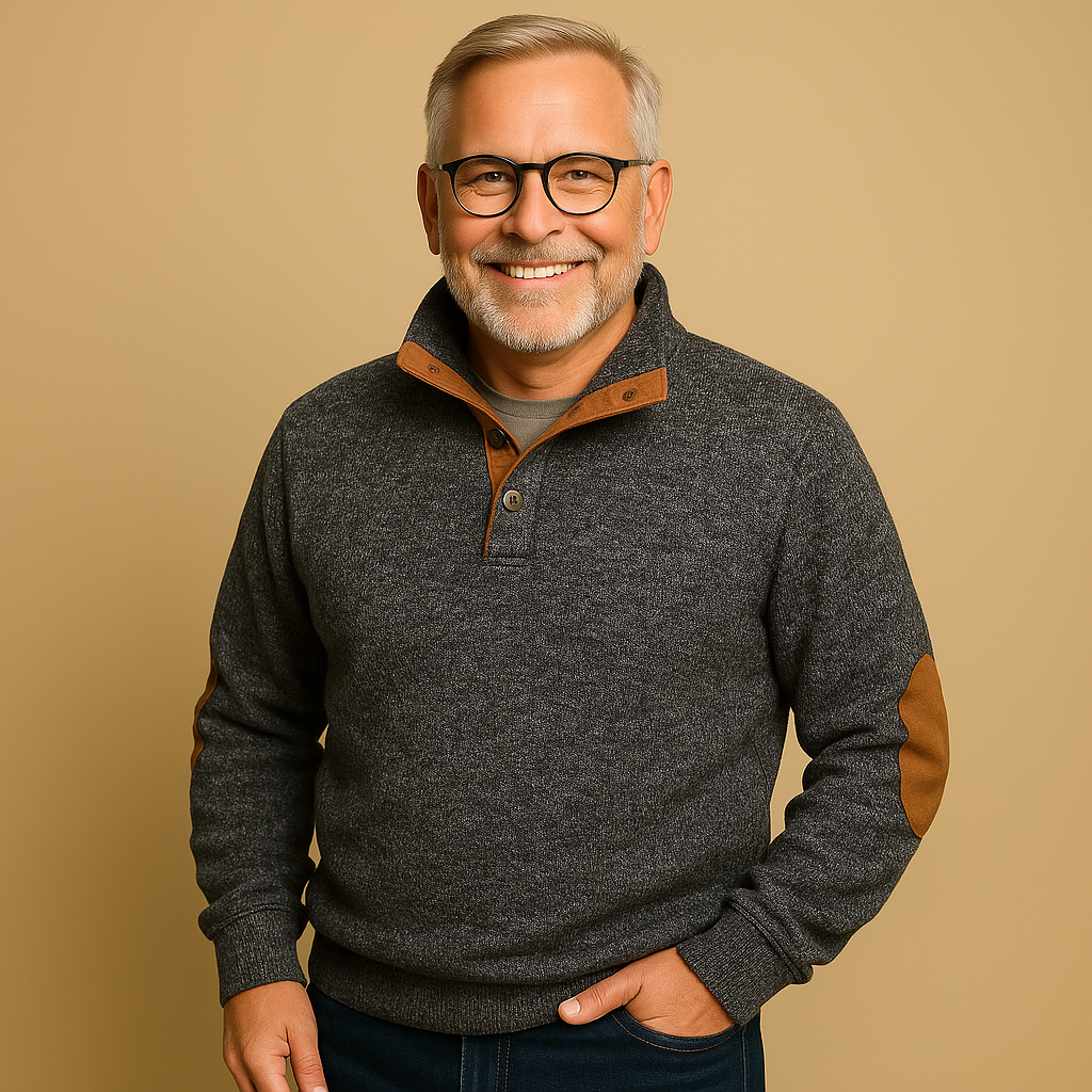 Alp & Aire | Klassischer Strickpullover mit Half-Zip