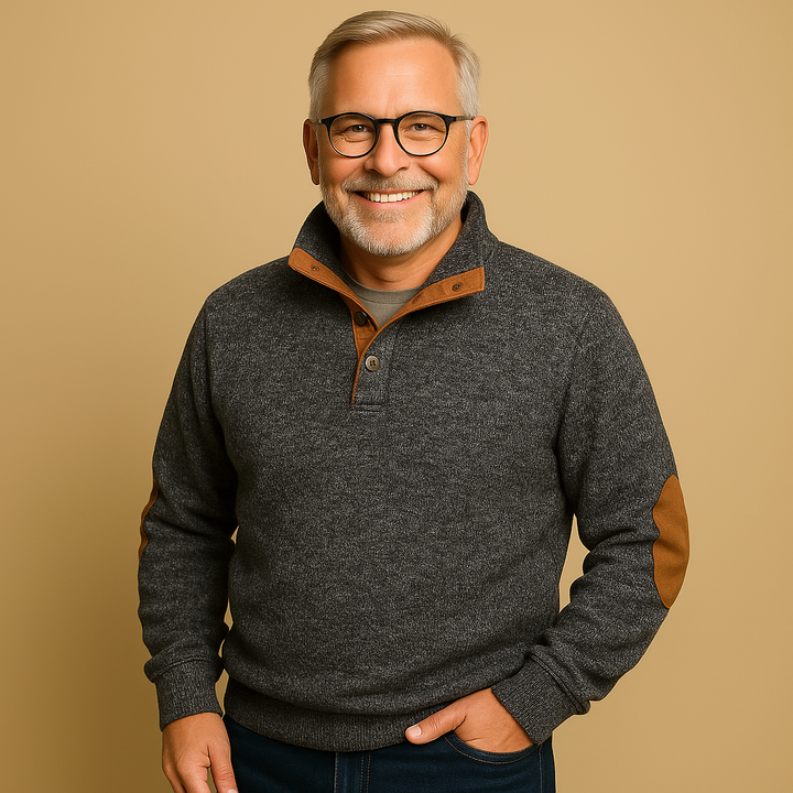 Alp & Aire | Klassischer Strickpullover mit Half-Zip