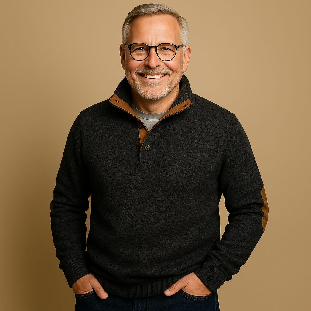 Alp & Aire | Klassischer Strickpullover mit Half-Zip