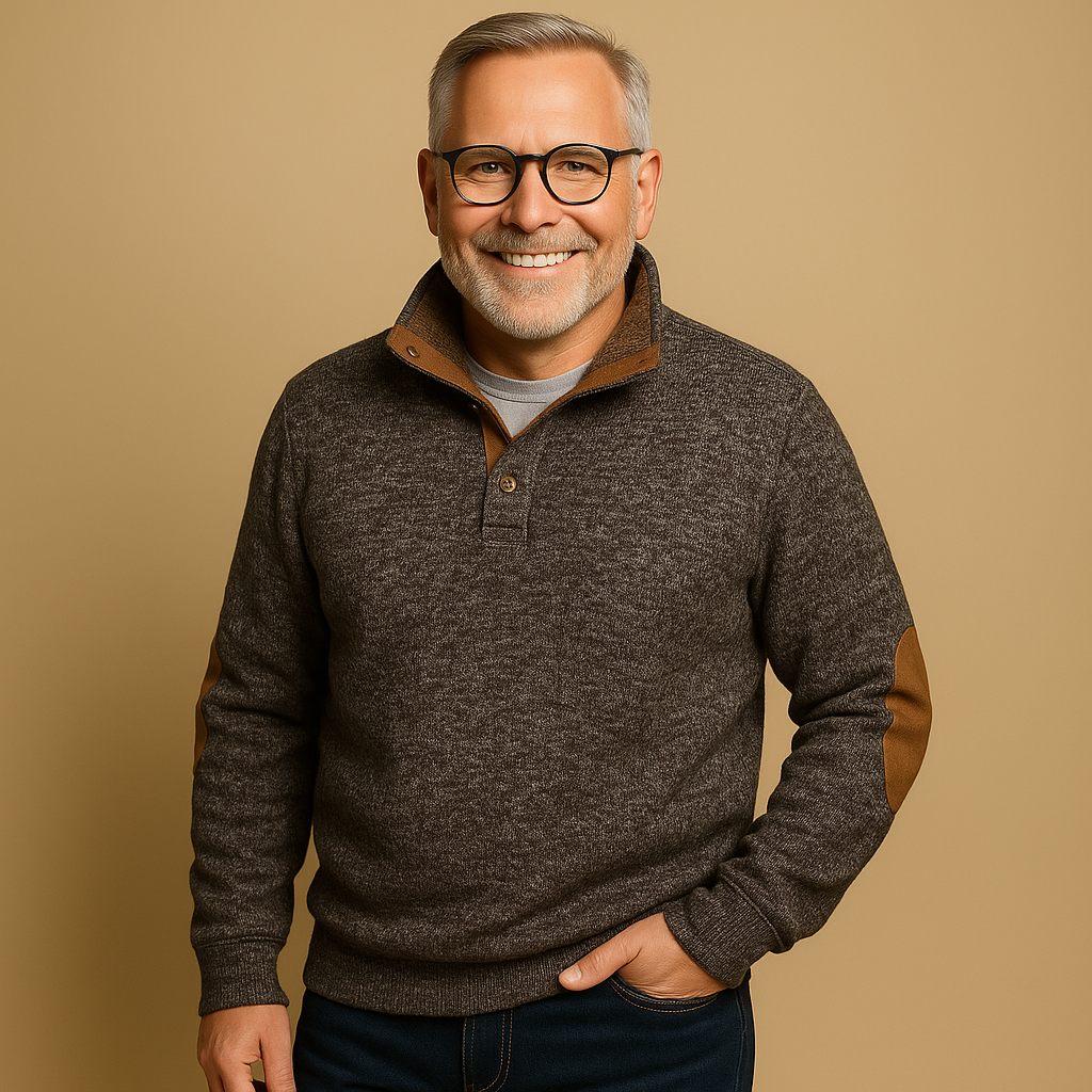 Alp & Aire | Klassischer Strickpullover mit Half-Zip