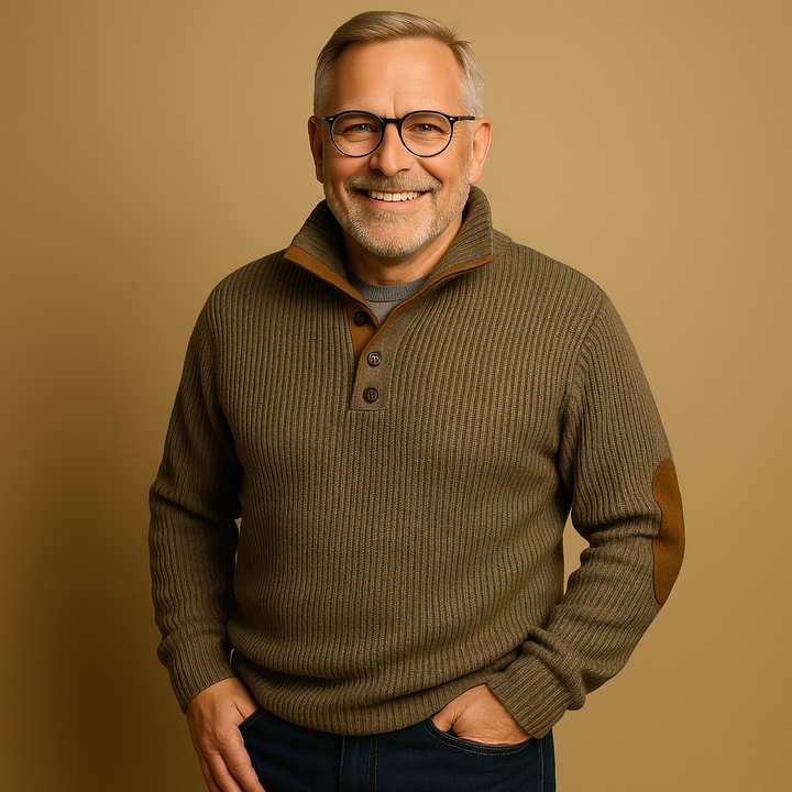 Alp & Aire | Klassischer Strickpullover mit Half-Zip