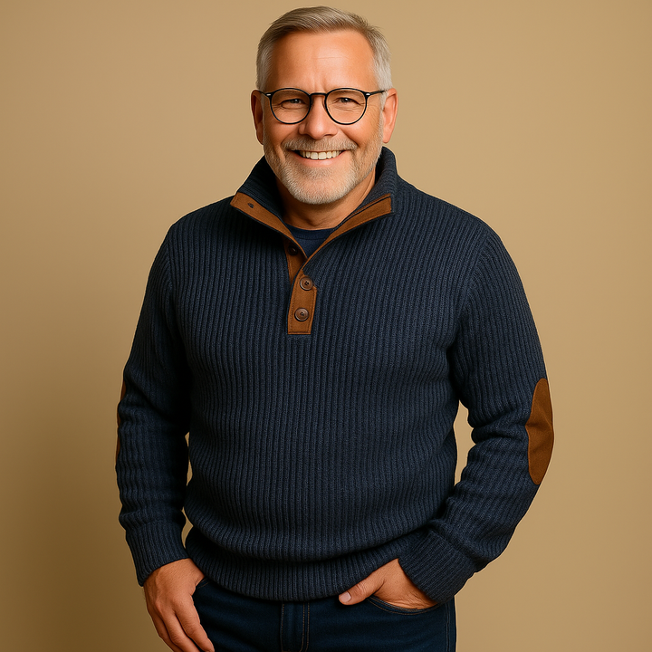 Alp & Aire | Klassischer Strickpullover mit Half-Zip