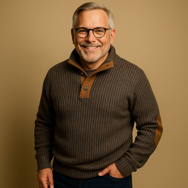 Alp & Aire | Klassischer Strickpullover mit Half-Zip