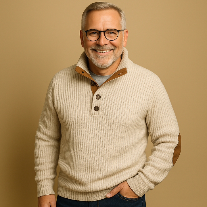 Alp & Aire | Klassischer Strickpullover mit Half-Zip