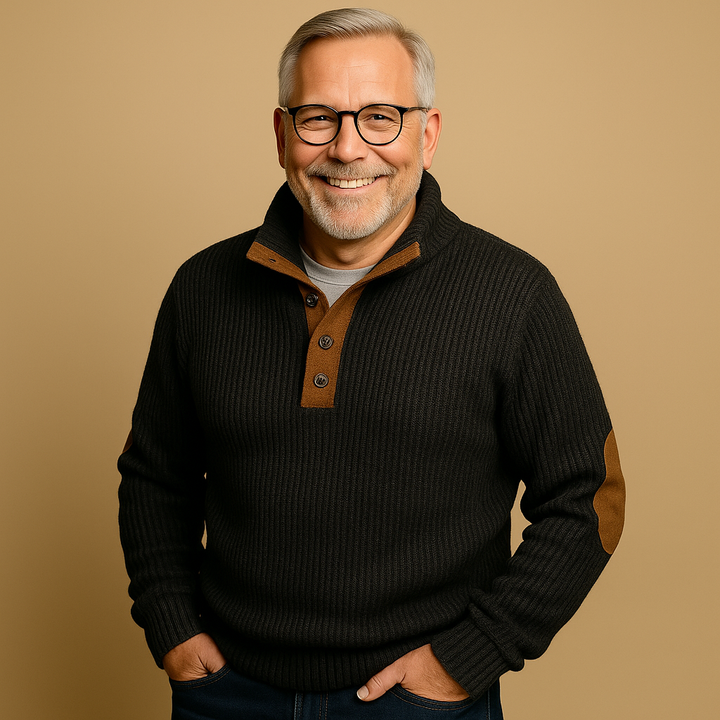 Alp & Aire | Klassischer Strickpullover mit Half-Zip