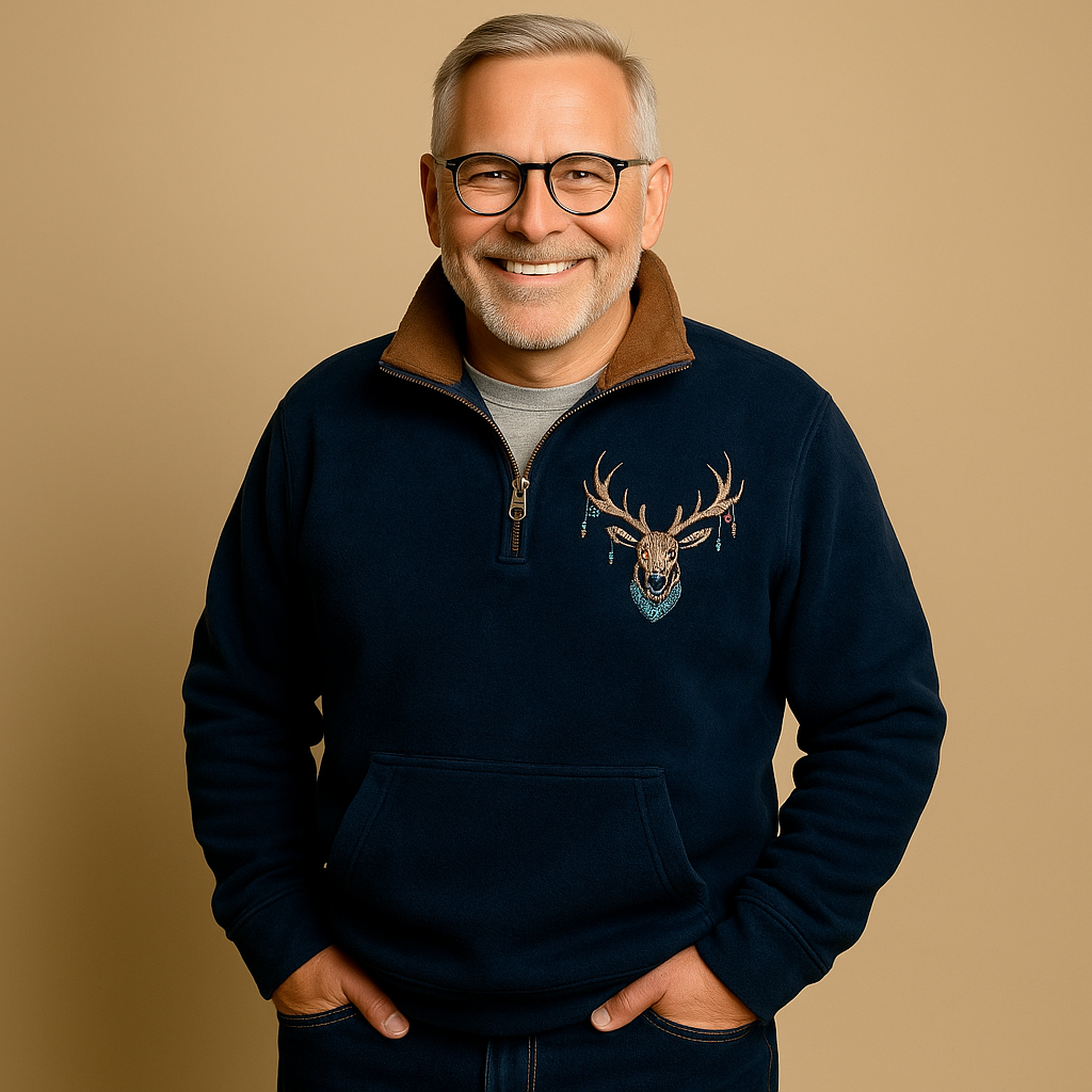 Alp & Aire | Klassischer Strickpullover mit Half-Zip