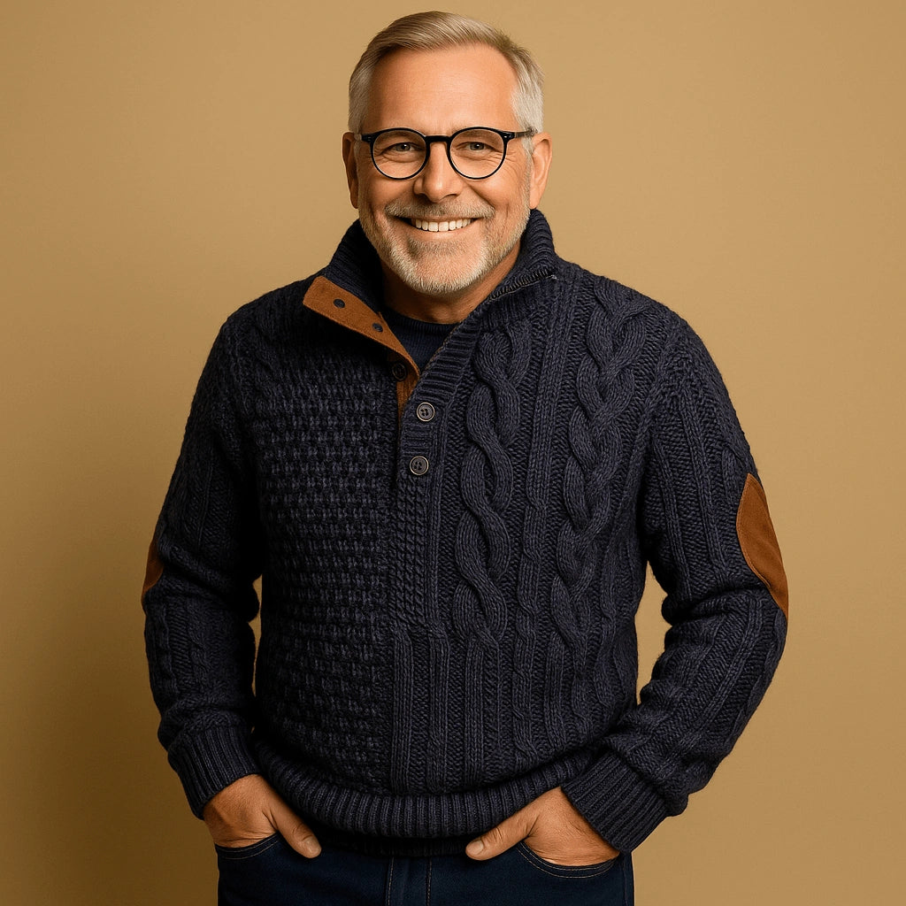 Alp & Aire | Klassischer Strickpullover mit Half-Zip