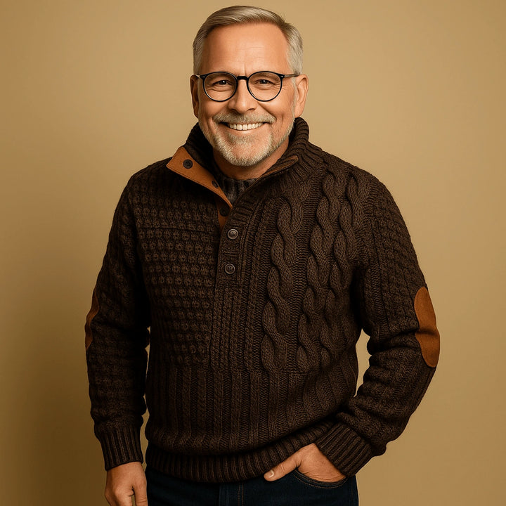 Alp & Aire | Klassischer Strickpullover mit Half-Zip