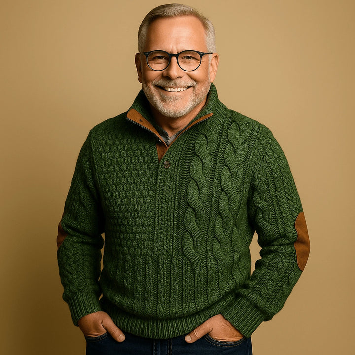 Alp & Aire | Klassischer Strickpullover mit Half-Zip