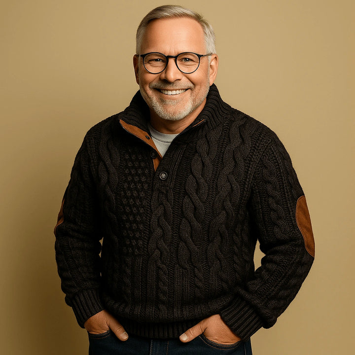 Alp & Aire | Klassischer Strickpullover mit Half-Zip