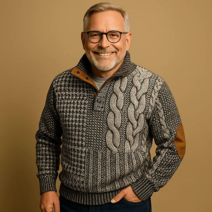 Alp & Aire | Klassischer Strickpullover mit Half-Zip