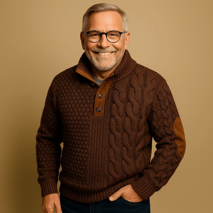 Alp & Aire | Klassischer Strickpullover mit Half-Zip