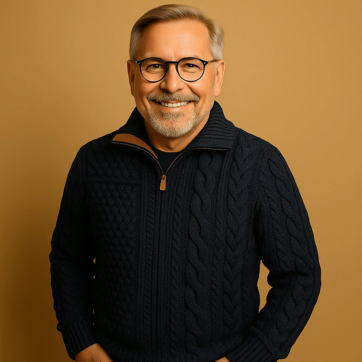 Alp & Aire | Klassischer Strickpullover mit Half-Zip