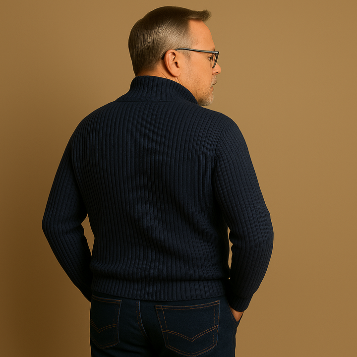 Alp & Aire | Klassischer Strickpullover mit Half-Zip