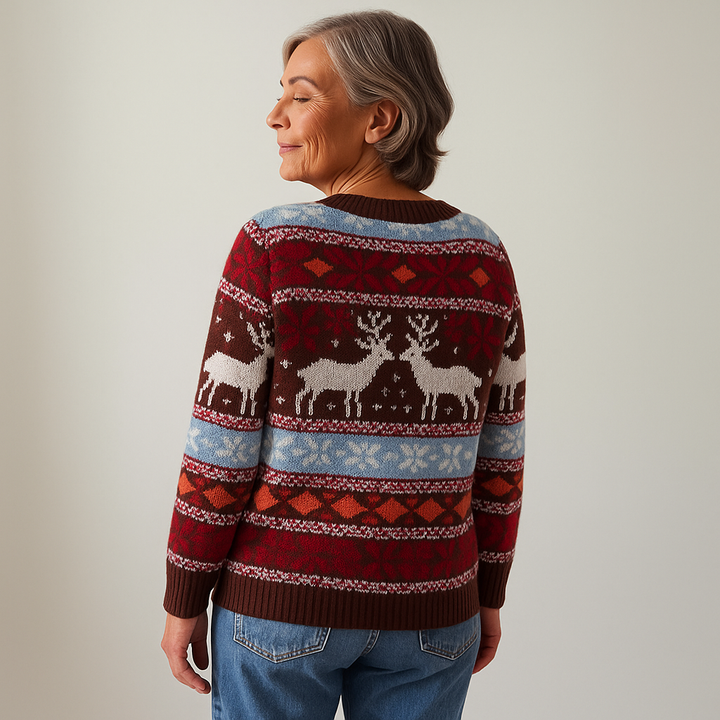 Alp & Aire – Crimson Hearth Knit Sweater