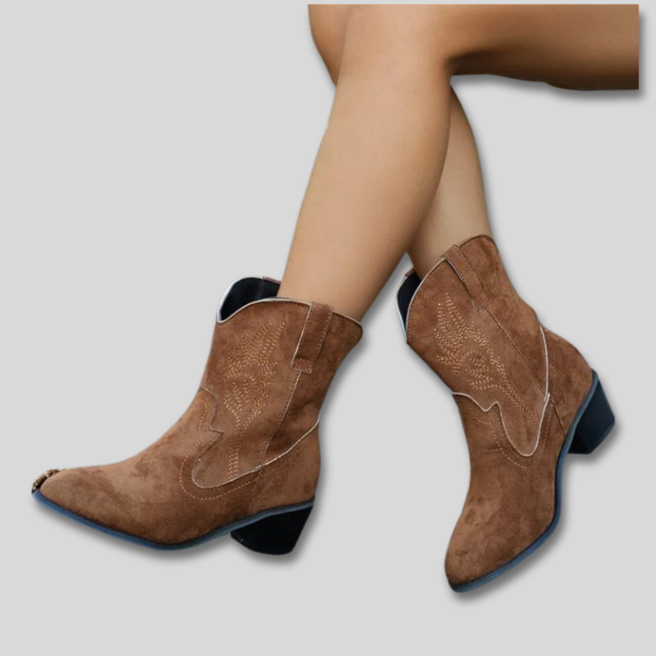 Zafira - Klassische Cowboystiefel mit eleganter Stickerei
