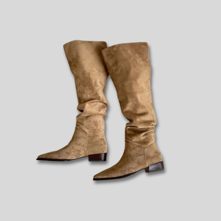 Laszlina - Trendige kniehohe Stiefel