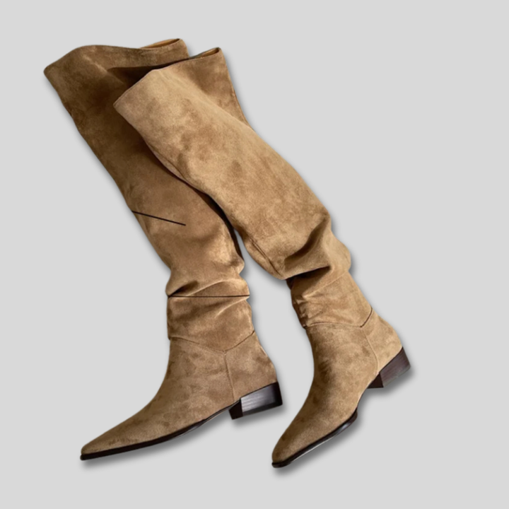 Laszlina - Trendige kniehohe Stiefel