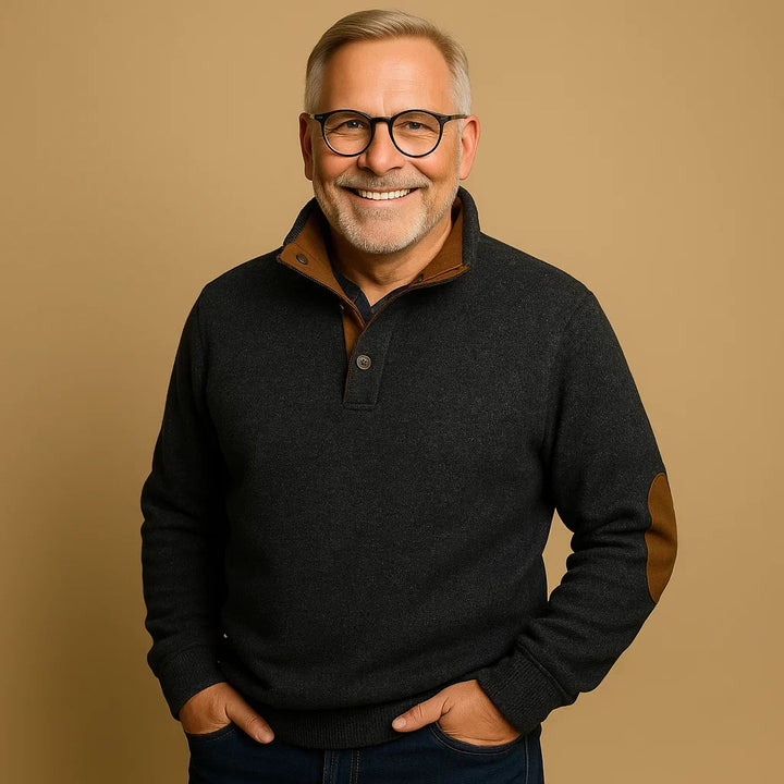 Alp & Aire | Klassischer Strickpullover mit Half-Zip