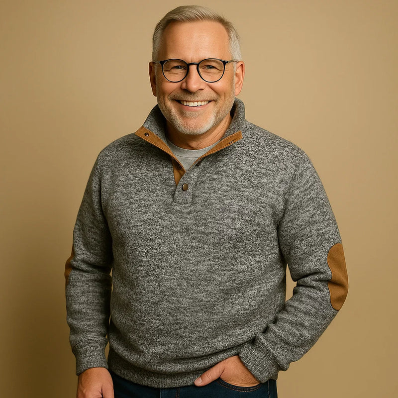 Alp & Aire | Klassischer Strickpullover mit Half-Zip